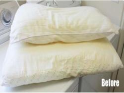 泛黃枕頭清洗小妙招，原本長滿細菌的枕頭一下就變得像新的一樣！