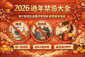 2026 過年禁忌大全｜除夕到初五這幾件事別做，避開衰運指南